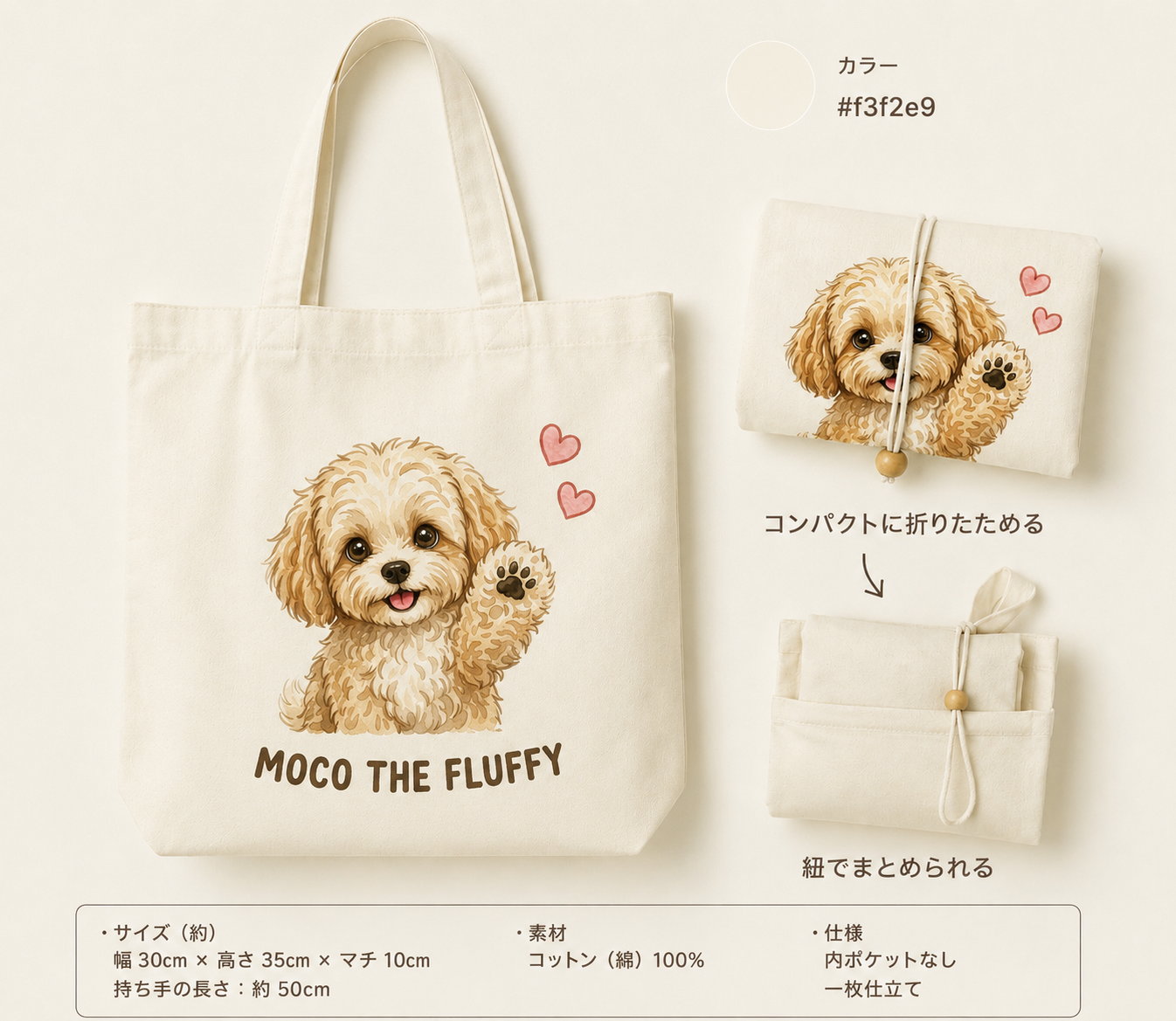 Moco トートバッグ（大）